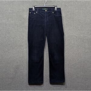 LRL Ralph Lauren Pants Womens 4 (31x29) Corduroy Navy Blue Straight Leg